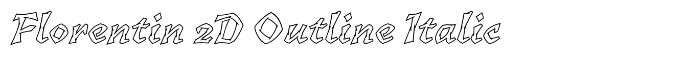 Florentin 2D Outline Italic